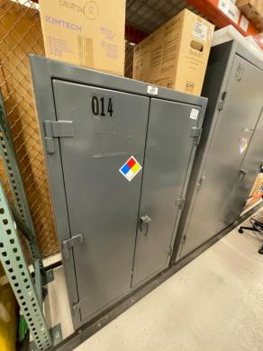 Capsacorp Steel Flammable Storage Cabinet with Double Doors and Hazard Label-cover