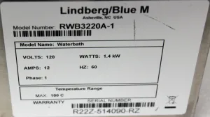 Ther-Mix RWB3220A-1 Laboratory Water Bath Heater 0-100°C 7 Gallons 120V, 4 of 5