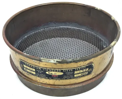 WS Tyler #8 Brass 6" Standard Test Sieve with 2.36 mm Aperture