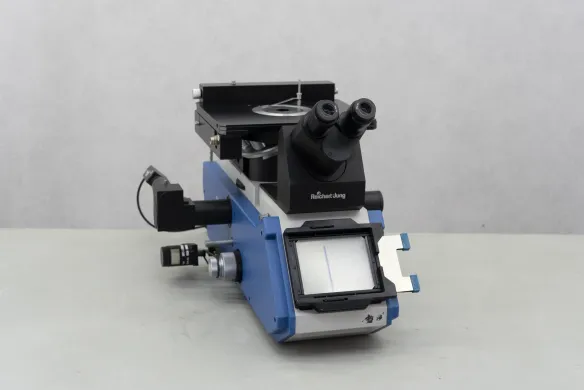 Reichart-Jung MeF3 Metallurgical Inverted Microscope with Clemex joystick