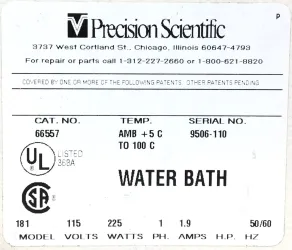 Thermo Scientific Precision 181 (66557) Water Bath, 2.5 L Capacity, 4 of 4
