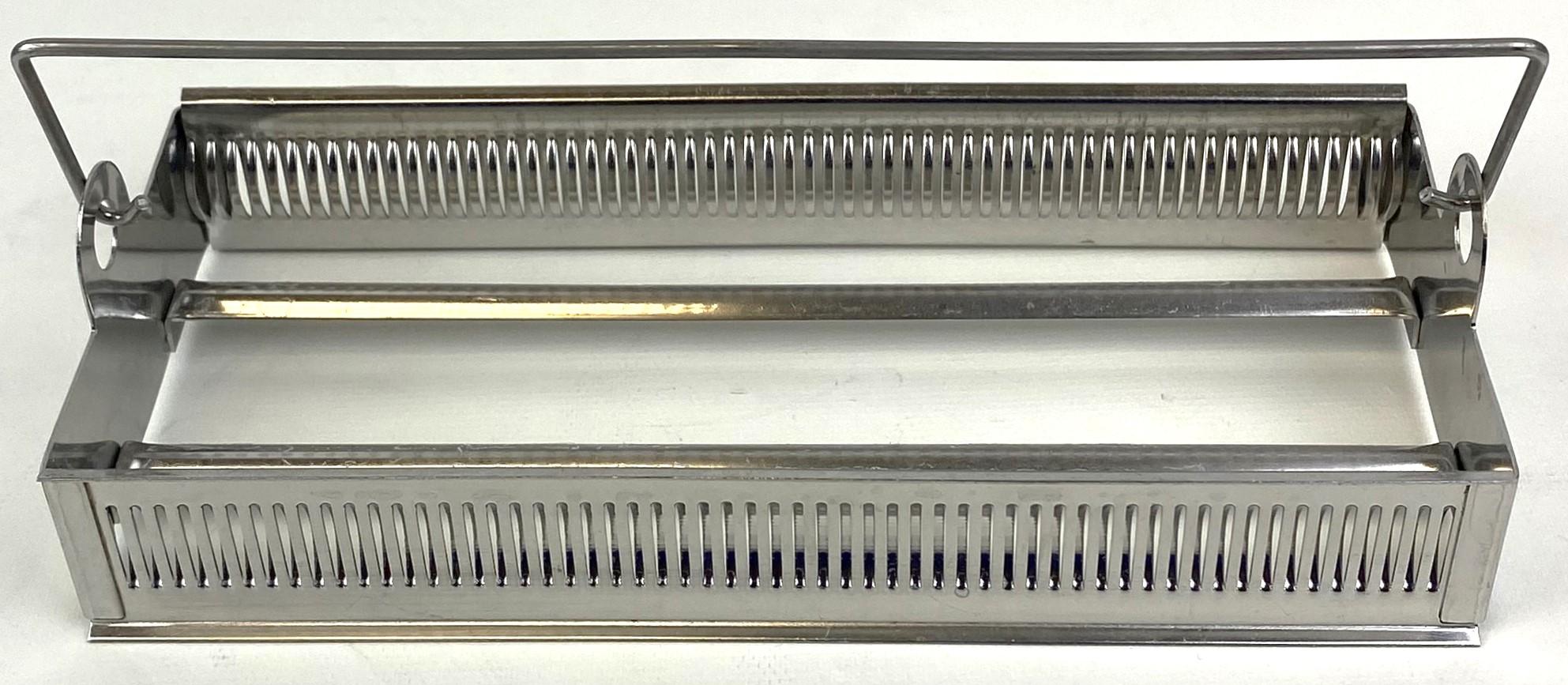 Eisco BI0106B Aluminum Staining Rack for 50 Slides with Handle