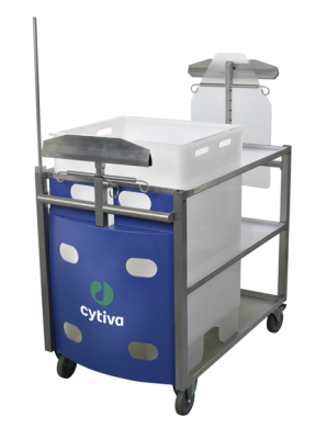 Cytiva ReadyKart Mini Mobile Processing Station with 3 Shelves, 20L Bag Capacity-cover