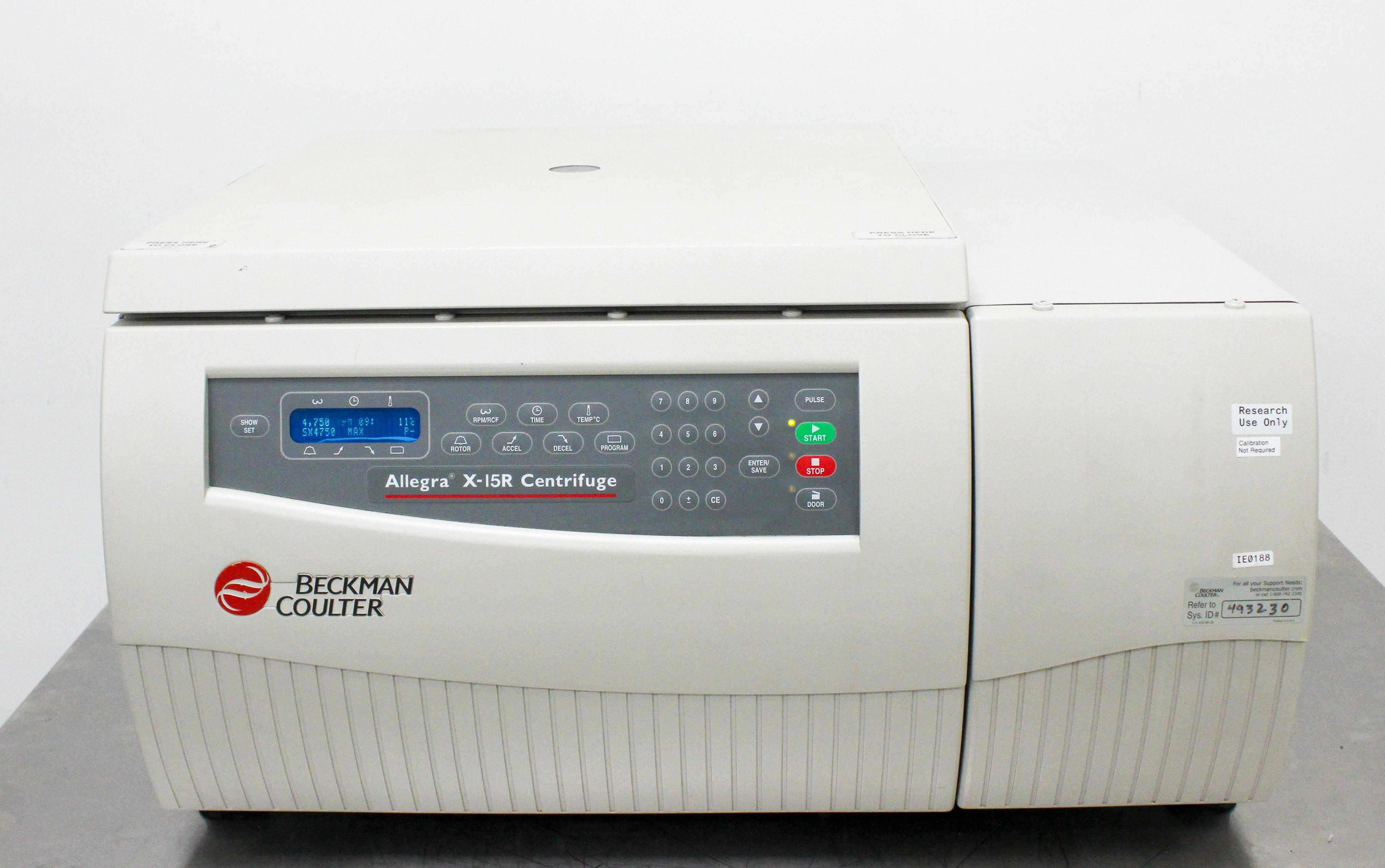 Beckman Coulter Allegra X-15R Refrigerated Benchtop High-Speed Centrifuge