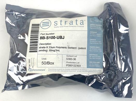 Phenomenex Strata-X 33 µm Polymeric SPE Sorbent, 60 mg / 3 mL (50/Pack)-cover