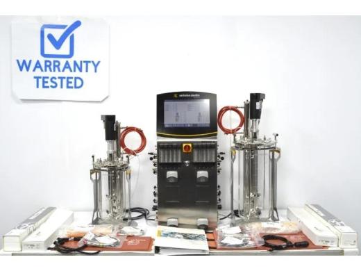 Sartorius Biostat B-CC Twin Bioreactor Controller with 5L and 10L Single-Wall Glass Univessels for Cell Culture-cover