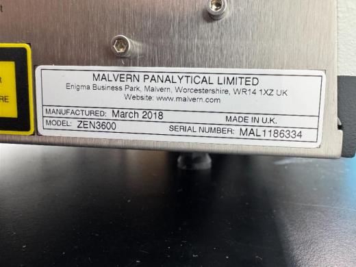 Malvern ZEN3600 Zetasizer Particle Size Analyzer | QuestPair