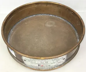 Tyler #50 Brass 8-Inch Test Sieve with 300μm Aperture, ASTM E-11 Compliant, 3 of 4