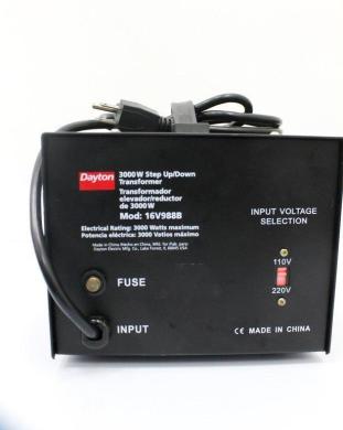 Dayton 16V988B 3000W Step Up/Down Transformer Voltage Converter 110-220V-cover