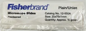 Fisherbrand 12-550A Plain Glass Microscope Slides 75x25x1 mm, 2 of 3