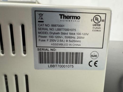 Thermo Scientific Drybath Stdrd 1blck Single Block Dry Bath Incubator-cover