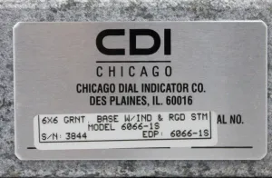 CDI Chicago Dial Indicator Base Stand 6066-1S with 6x6 Granite Base and Steel Stem, 8 of 8