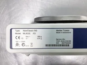 Mettler Toledo NewClassic ML802E Top Loading Digital Laboratory Balance, 11 of 11