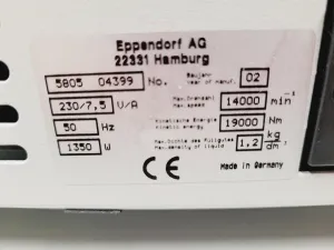 Eppendorf 5804 R Benchtop Refrigerated Centrifuge with Rotor, 22 of 23
