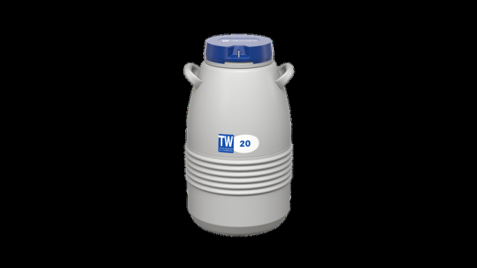Taylor Wharton 20 Series Small Liquid Nitrogen Freezer with 11" Canisters (660 x 1/2cc Straw Capacity)-cover