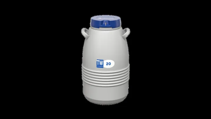 Taylor Wharton 20 Series Small Liquid Nitrogen Freezer with 11" Canisters (660 x 1/2cc Straw Capacity)