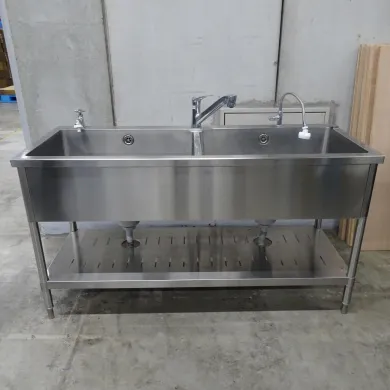 Tanico Double Compartment Sink TXA-2S-150 with Mixing Faucet, 150x60x80 cm