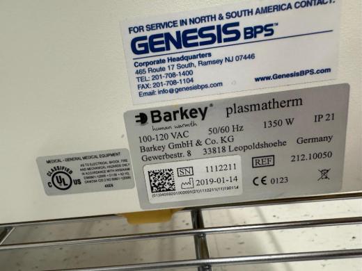 Barkey plasmatherm Plasma Thawing System with Digital Temperature Control-cover