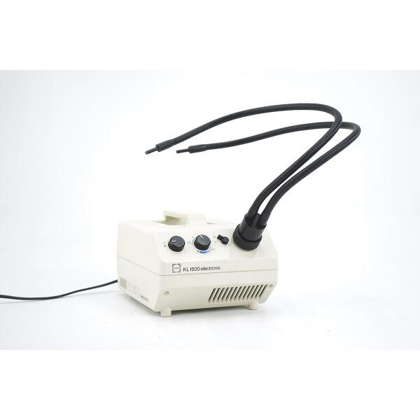 Schott KL 1500 Electronic Cold Light Source with Duplex Light Guide for Microscopy