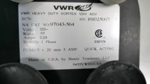 VWR Digital Vortex Mixer with Variable Speed and Programmable Timer, 10 of 10