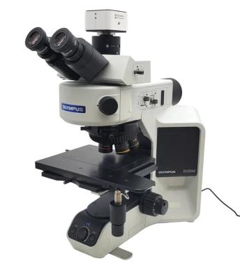 Olympus BX53M Metallurgical Microscope with DIC, Trinocular Head & 6MP Tucsen CMOS Camera-cover
