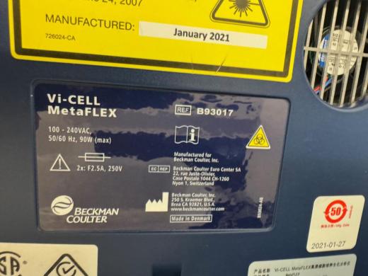 Beckman Coulter Vi-CELL MetaFLEX Automated Cell Viability Analyzer with Touchscreen-cover