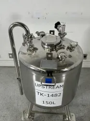 Alloy Products 150L Portable Stainless Steel Storage Tank with Wheeled Frame, 2 of 4