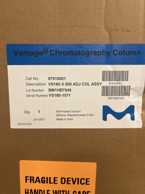 Millipore Vantage S2 Chromatography Column VS 180 x 500 System Accessory-cover