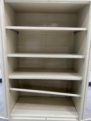 Metal Storage Cabinet with Lockable Glass Doors and Adjustable Shelves-cover