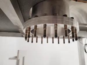 TEM Vacuum Chamber Parts 60cm Diameter, 98cm Height on Aluminium Bench, 9 of 17