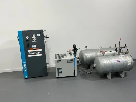 Atlas Copco FD10 Compressed Air Dryer with NGM 1 Nitrogen Generator and Storage Tanks