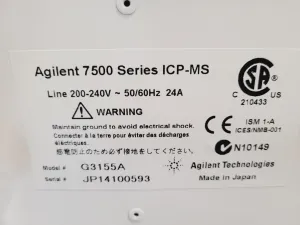 Agilent 7500c ICP-MS G3155A Inductively Coupled Plasma Mass Spectrometer, 23 of 25