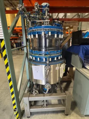 Buchi Custom Pilot Plant Evaporator System with Glass Chamber and Stainless Steel Frame