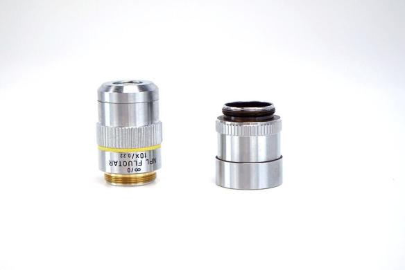 Leitz Leica NPL Fluotar 10x/0.22 Microscope Objective with Extension 569231-cover