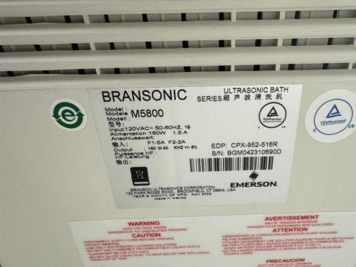 Emerson Branson 5800 Ultrasonic Bath for Laboratory Cleaning Applications-cover