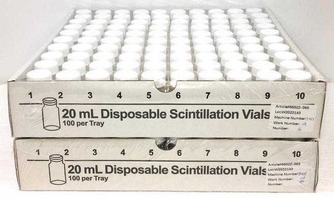 Fisherbrand / VWR Clear 20mL Scintillation Vials with Cap, Box of 500-cover