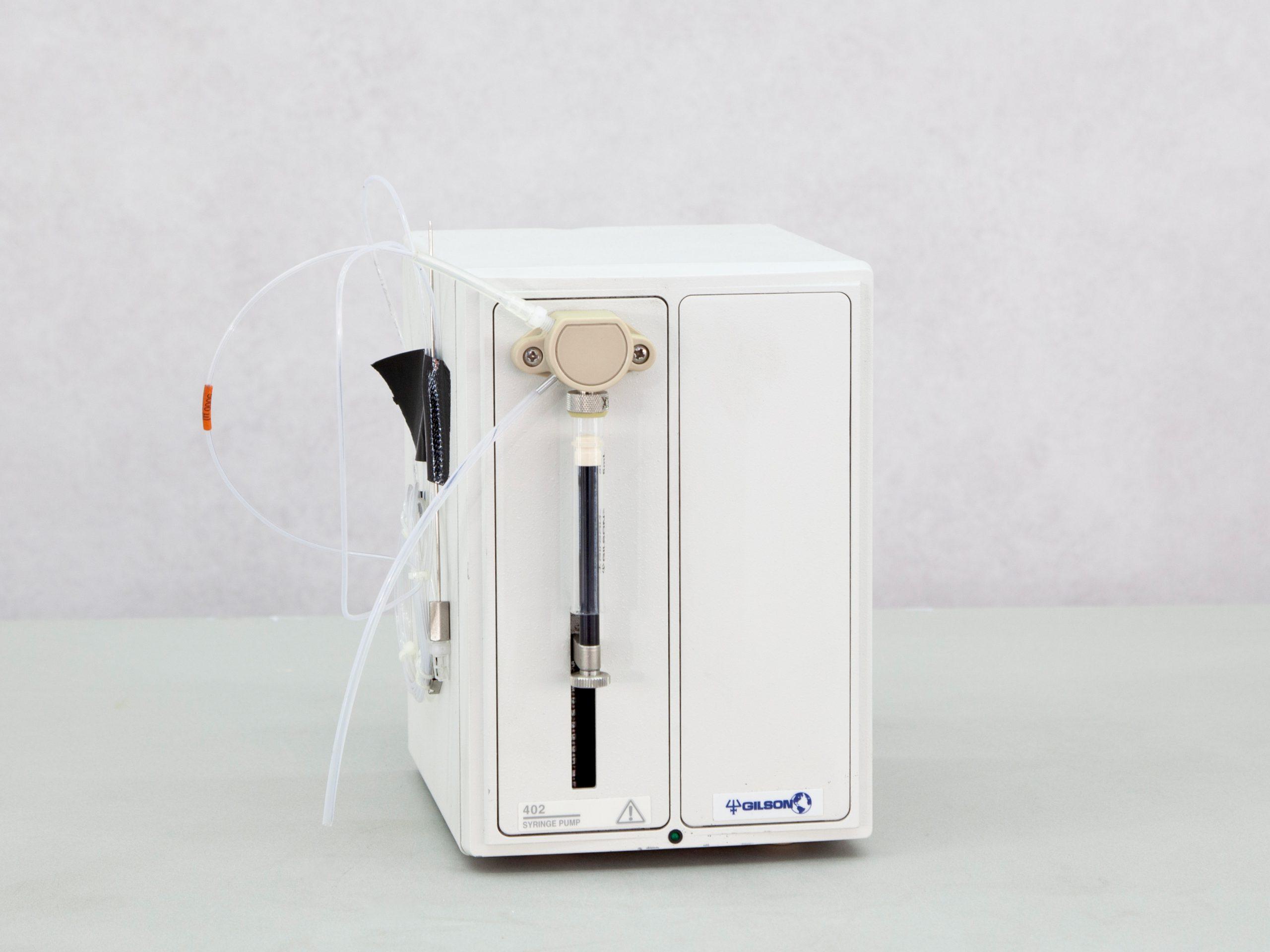 Gilson 402 Syringe Pump with Single 5 ml Syringe and Three-Port Valve