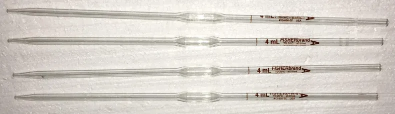 Fisherbrand 13-650-2E Class A 4mL Volumetric Pipette