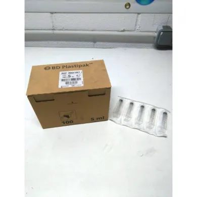 BD Plastipak 5 mL Syringes Box