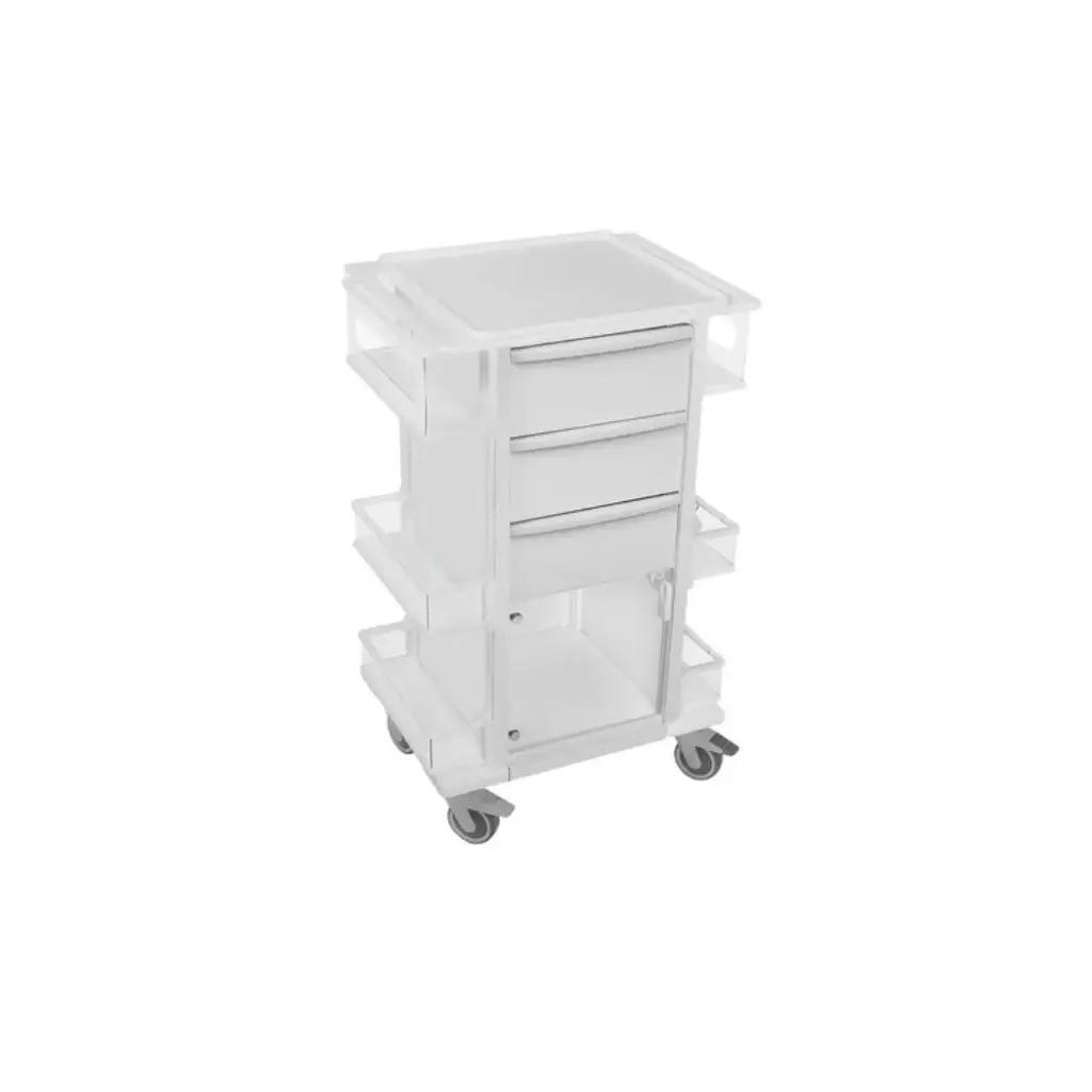 TrippNT Element 05 Medical Supply Cart with HDPE Construction and Lockable Storage