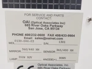 OAI UV Exposure System with 2105C2 Controller and OAI150 Exposure Timer, 5 of 22