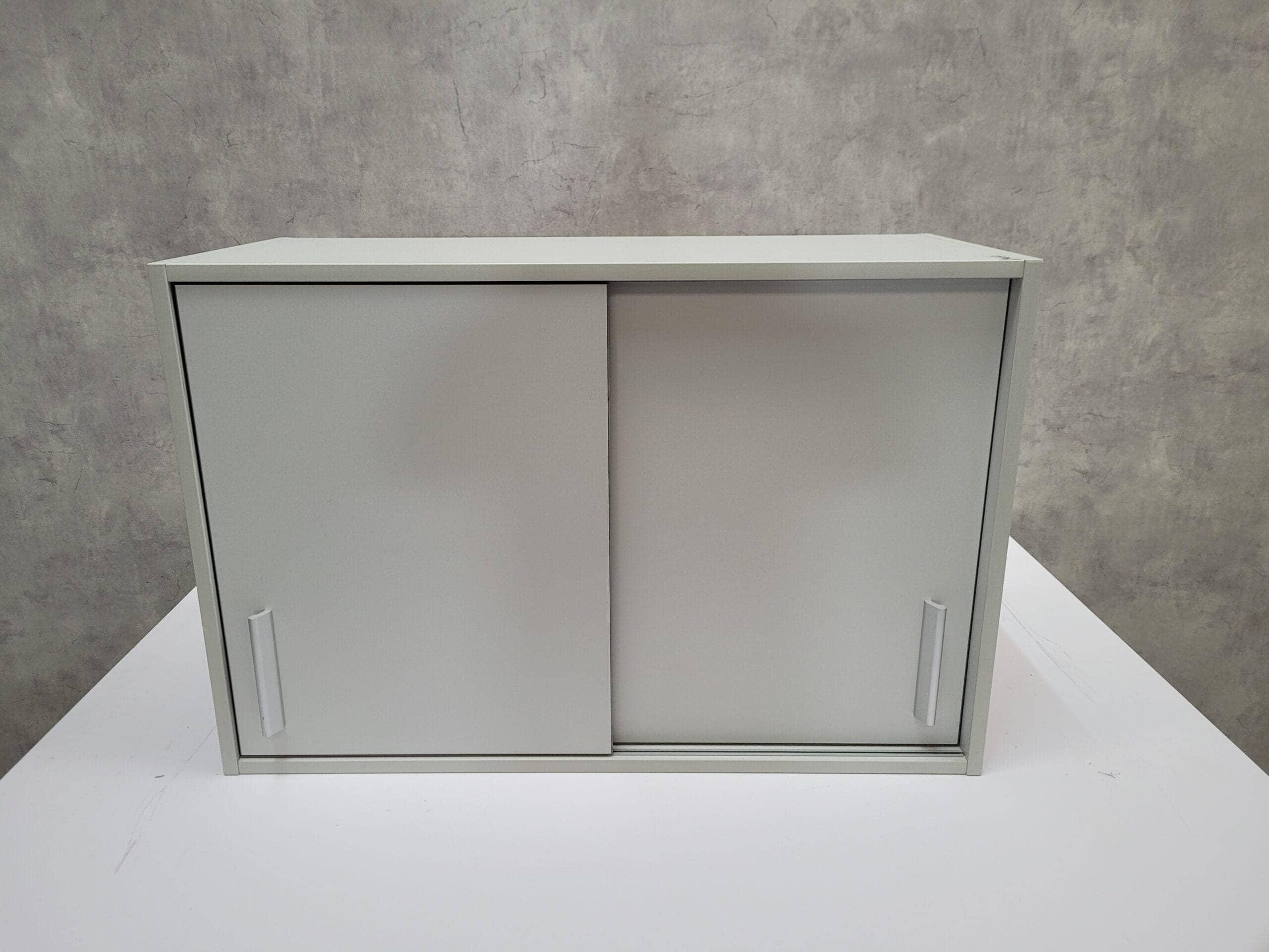 Potteau Hanging Cabinet with Sliding Door, Light Gray