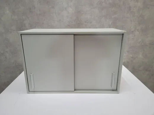 Potteau Hanging Cabinet with Sliding Door, Light Gray