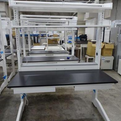 Shimadzu Frame-Style Shelved Laboratory Workbench 4166-1 W1500×D750×H810 mm-cover