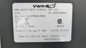 VWR Digital Vortex Mixer with Variable Speed and Programmable Timer, 9 of 10
