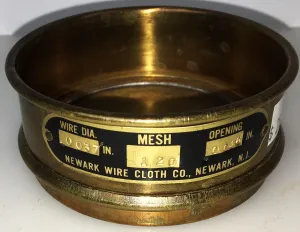 Newark Brass Sieve Kit - 3" Diameter, Set of 9, ASTM E-11 Compliant, 5 of 11