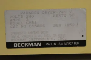 Beckman Paragon 6558 Gel Dryer, 3 of 3