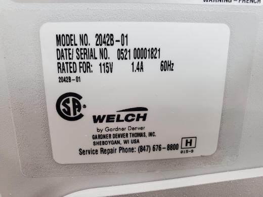 Welch 2042-B 2-Head Diaphragm Vacuum Pump for Organic Evaporations-cover