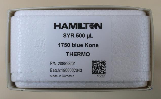 Hamilton SYR 500 uL 1750 Kone THEERMO Precision Syringe Model 208828/01-cover