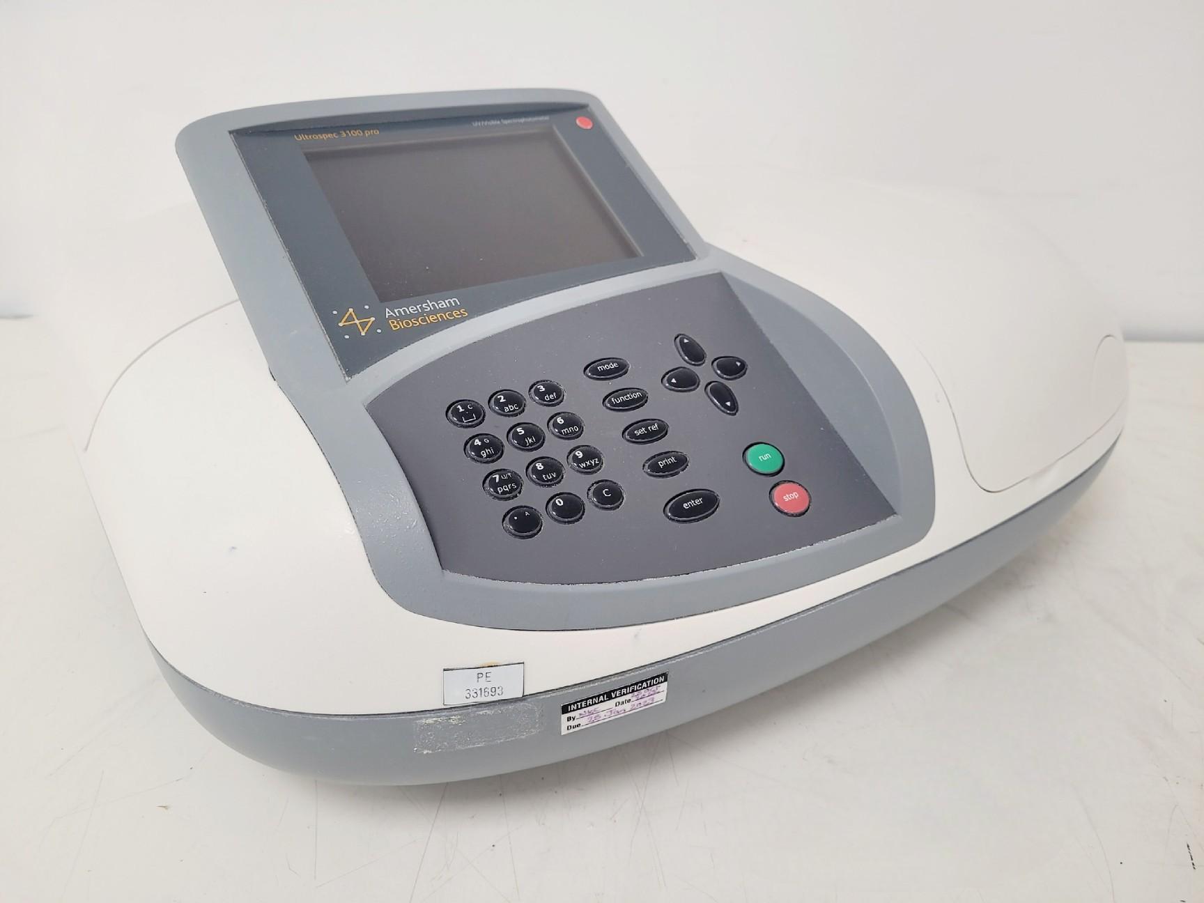 Amersham Biosciences Ultrospec 3100 Pro Spectrophotometer